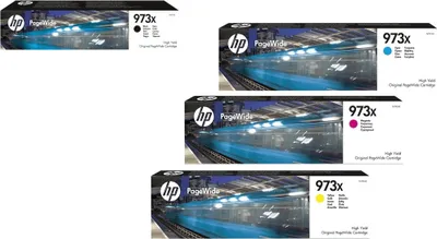 Produktbild von HP Original 973X Druckerpatronen 4er Set schwarz, cyan, magenta, gelb