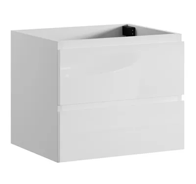 Produktbild von Waschbeckenunterschrank Angela 60cm - Hochglanz Weiß - Unterschrank Badmöbelset