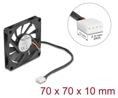 Obrázek produktu pro DeLOCK 67315, Ventilátor, 7 cm, 0,42 m³/h, Černá