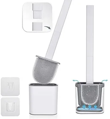 Produktbild von Silikon Toilettenbürste, weiß, schnelltrocknend, Bad & Toilette