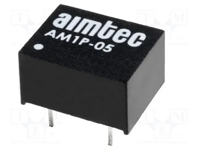 Obrázek produktu pro 1x Měnič: DC/DC, Vstupní napětí: 4,5÷5,5V, Výstupní napětí: 12VDC, Výkon: 1W, Typ pouzdra: DIP8, Výstupní proud: 83mA, Hmotnost: 1,8g, Model: AM1P-0512SZ, Typ: DC/DC měnič