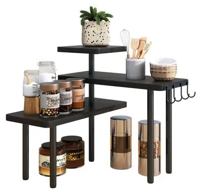 Produktbild von Omgoods – Küchenorganizer mit 3 Ebenen und Ecken – ideal für Gewürze und Kaffee