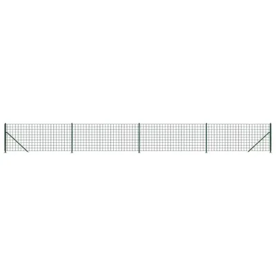 Produktbild von vidaXL Maschendrahtzaun mit Bodenflansch Grün 1,1x10 m