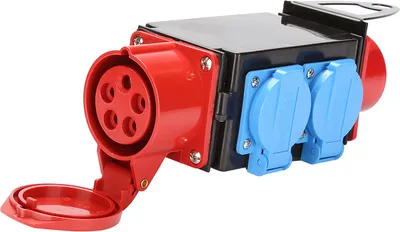Obrázok produktu pre Rozvádzač Fiqops Rozvádzač 16 A CEE 400V +3 x 230V zásuvky s uzemňovacím kontaktom Priemysel