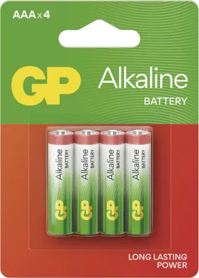 Alkalická baterie GP Alkaline AAA (LR03), 4 ks