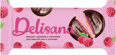 Immagine prodotto di Delisana Biscotti con gelatina di lamponi 135 g