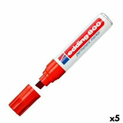 Obrázek produktu pro Edding 800 permanentní popisovač červený (5 kusů)