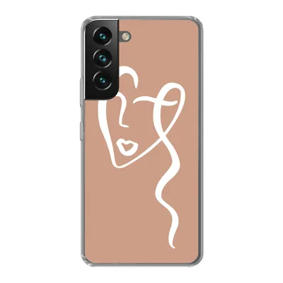 Produktbild von MuchoWow® Handyhülle Schutzhülle Hülle für Samsung Galaxy S22 Frau - Gesicht - Abstrakt Silikon Softcase Handy Hülle - Mobiltelefonhülle