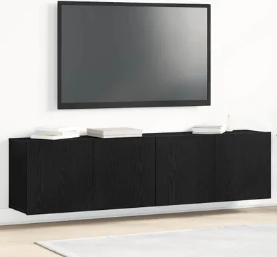 Produktbild von Cloris DesignMöbel - TV-Schränke 2 Stk. Schwarze Eiche 160x30x41cm Holzwerkstoff