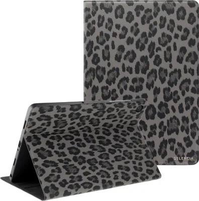 Produktbild von Selencia Sabi Klapphülle mit Leopardenmuster Samsung Galaxy Tab A11 Plus - Midnight Black