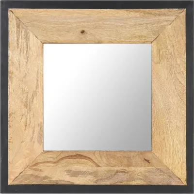 Obrázok produktu pre Zrkadlo 50x50 cm masívne mangovníkové drevo