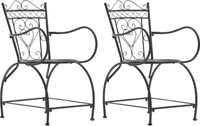 Produktbild von CLP 2er Set Stühle Sheela handgefertigt mit antiker Patina bronze