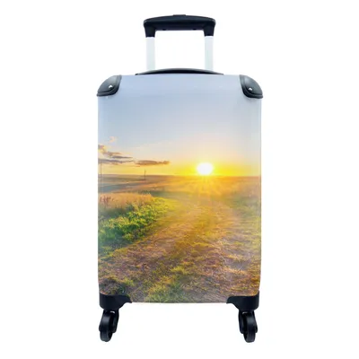 Obrázok produktu pre Kufrík Ručná batožina na kolieskach Malý cestovný kufor so 4 kolieskami Slnko - príroda - krajina - Veľkosť kabíny < 55x40x23 cm & 55x40x20 cm - Foto