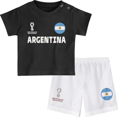 Imagen del producto de Conjunto infantil FIFA Copa Mundial de la FIFA 2022: camiseta y pantalones cortos, algodón, talla 86