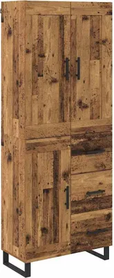 Zdjęcie produktu dla Highboard z szufladą Stare drewno 69,5 x 34 x 180 cm