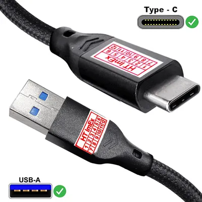 Produktbild von USB 3.2 zu USB C schnell Ladekabel Datenkabel Nylon für Samsung S20 A51 Huawei