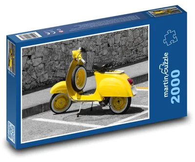 Obrázok produktu pre Puzzle 2000 Skúter, retro v žltej - martinpuzzle