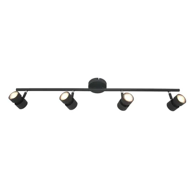 Produktbild von Steinhauer Deckenleuchte Natasja LED 4-flammig Mattes Schwarz 120x18cm