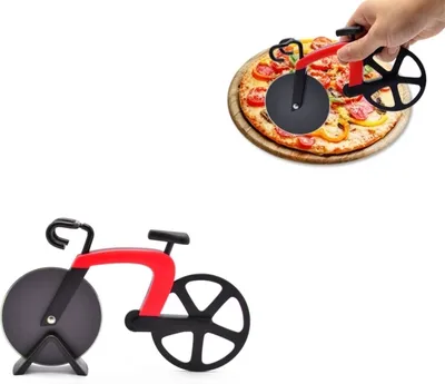 Produktbild von INF Rostfreier Pizzaschneider im Fahrrad-Design Modell B