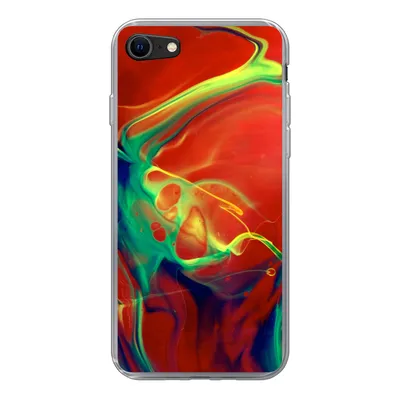 Produktbild von MuchoWow® Handyhülle Schutzhülle Hülle für iPhone 8 Kunst - Tinte - Farben - Psychedelisch Silikon Softcase Handy Hülle - Schutzhaube