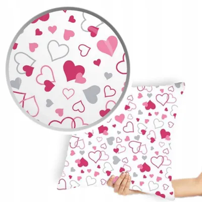 Produktbild von Designpremium Kissenbezug Herz 40x40 cm Baumwolle