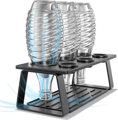 Produktbild von Famanu Flaschenhalter für Easy Fuse Flaschen - Abtropfgestell für 3 Flaschen mit abnehmbarem Abtropfbehälter