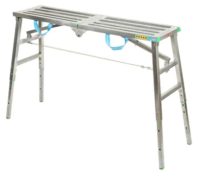 Produktbild von Höhenverstellbare Arbeitsplattform 60-90 cm, Klappbare Arbeitsbühne, Tragbare Treppenpodest Tritthocker mit einer Tragfähigkeit von bis zu 200 kg