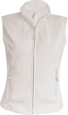 Produktbild von Kariban Damen Fleece Jacke Weste Micro Fleece-Weste Bodywarmer Fleece, Größe:S, Farbe:Natural
