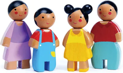 Produktbild von Tender Leaf Holzpuppenfamilie Puppenhaus Spielzeug Sunny