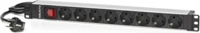 Produktbild von Schuko 19" 8 Steckerleiste mit An/Aus Schalter Salicru 680CA00003 1,5 m IP20