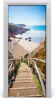 Produktbild von Tulup Türaufkleber 85x205 cm Dekorative Aufkleber Selbstklebend Wasserdichte Tapete Abnehmbar Schlafzimmer Wohnzimmer Wohnkultur - Weg zum Strand