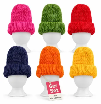 Eierbecher-Set aus Keramik, weiß, 6 Stück, 6,5 x 5 cm