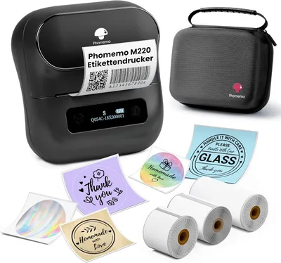 Produktbild von Phomemo M220 Etikettendrucker, Bluetooth Thermo Etikettenmacher