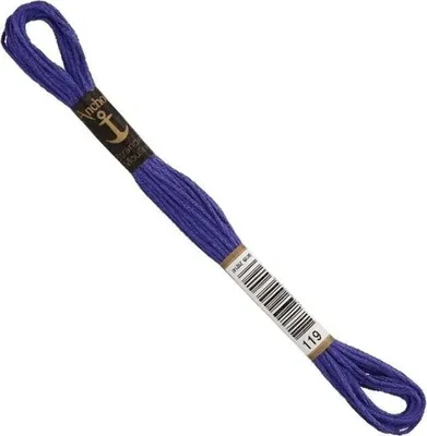 Produktbild von Anchor Sticktwist 4635000-00119 pflaumenblau Stickgarn, 100 % Baumwolle