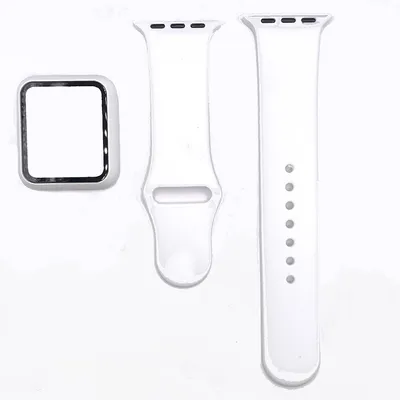 Obrázok produktu pre BStrap Silicone remienok s puzdrom na Apple Watch 38mm, white