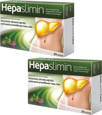 Produktbild von HEPASLIMIN 30 Tabletten, Lebergesundheit, Fettstoffwechsel, gesundes Körpergewicht, Verdauungsunterstützung