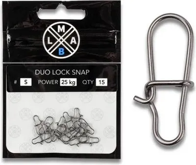 Immagine prodotto di LMAB Duo Lock Snap, moschettone, argento, 25 kg, 137375