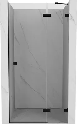 Image de Mexen Lunar porte de douche pivotante droite 105 cm, transparent, noir - 834-105-000-70-00-P