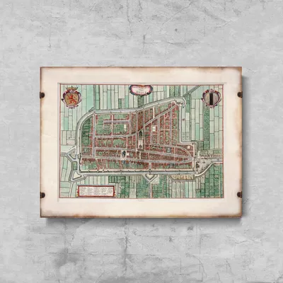 Produktbild von Poster - Canvas - Leinwand - 84,1 cm x 59,4 cm - Fotoposter - Leinwandkunst - Colton Plan oder Karte von Boston