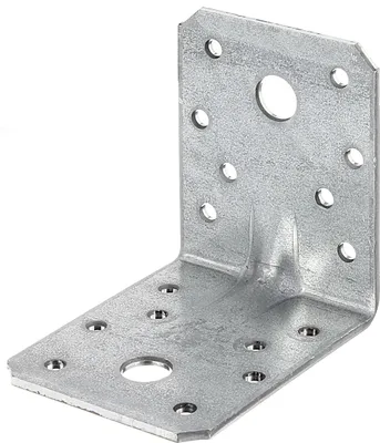 Immagine prodotto di Alberts 846619 Connettore angolare per impieghi gravosi con bordino, zincato sendzimir, 90 x 90 x 65 mm, set di 48 pezzi