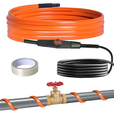 Obrázek produktu pro Topný kabel s termostatem, 4 metry, antivrznutý, samoregulační topný kabel