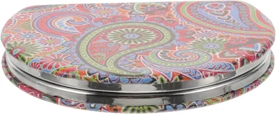 Produktbild von Faltbarer Boho-Taschenspiegel, doppelseitiger Vintage-Schminkspiegel, dekoratives PolyurethanDesign für Damen, kompakt