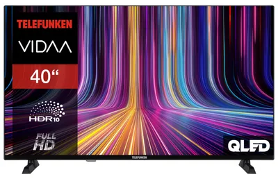 Produktbild von Telefunken QF40VP750S QLED Fernseher 40 Zoll Smart TV VIDAA Full HD HDR TV Triple Tuner (2026)