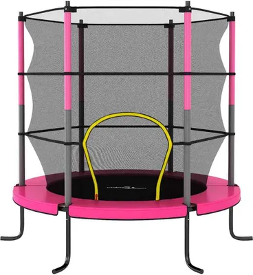 Produktbild von vidaXL Trampolin mit Sicherheitsnetz Rund 140x160 cm Rosa