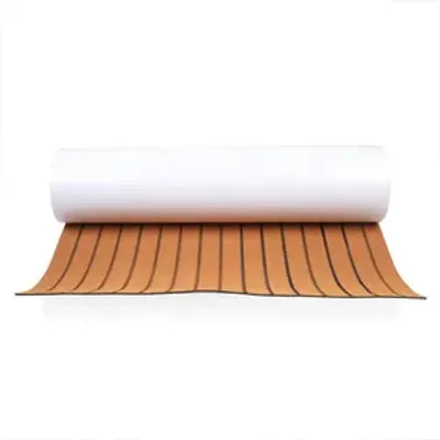 Produktbild von Selbstkleben Bodenbelag Teppichdeck EVA Bodenmatte Teak Yacht Teppich Bodendekor Fußboden d Platte Für Boot Rutschfester Teakholz