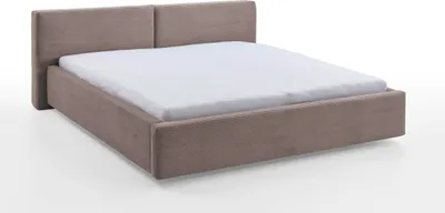 Produktbild von Polsterbett Cube, 200 cm breit, 82 cm hoch, pflegeleichter Bezug, glattes Kopfteil