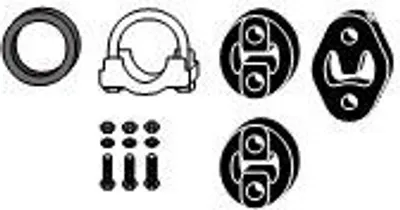 Produktbild von HJS 82 15 6614 Montagesatz Auspuffanlage Abgasanlage für FORD MONDEO III (B5Y) MONDEO III Stufenheck (B4Y)