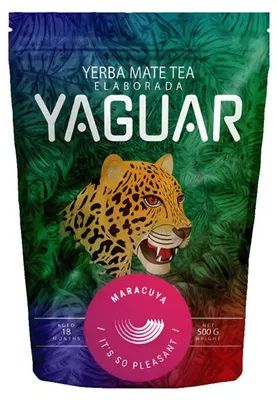 Produktbild von Yaguar - Mate Tee Maracuya 500g - Passionsfrucht, Zitronengras - Luftgetrocknet - Mild, Wenig Staub - Yerba Mate Brasilien - 18 Monate Gereift