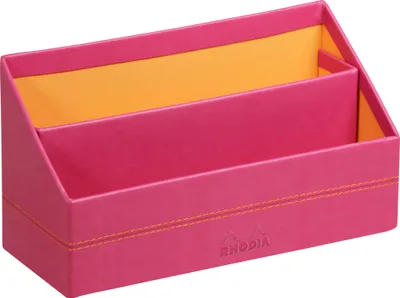 Produktbild von Rhodia Rhodiarama Briefständer aus Kunstleder, 25x10x14 cm - Himbeer 318942C