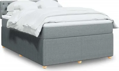 Produktbild von Möbel Boxspringbett mit Matratze Hellgrau 160x200 cm Stoff - Klassische Bettrahmen 3287514